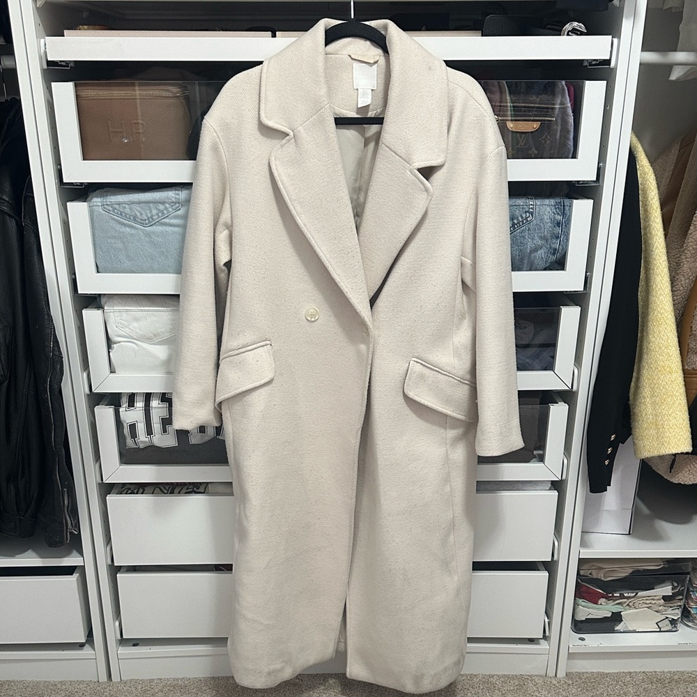 H&M Cream Long Coat